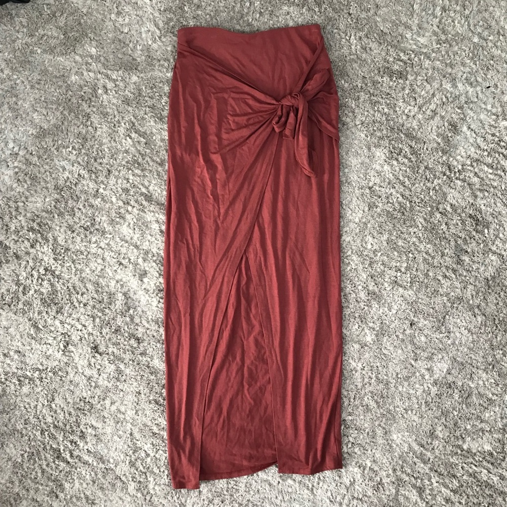 Francesca’s Blue Rain Maxi Skirt - Picture 4 of 6
